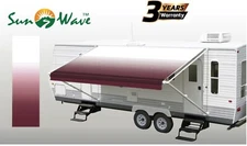 SunWave RV Awning Replacement Fabric 21' (Actual Width 20'2") Burgundy Fade