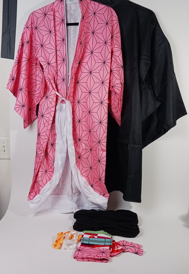 Demon Slayer Nezuko Cosplay Costume Haori Kimono Anime Halloween eBay