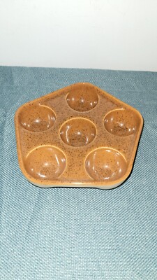 Bennington Potters Rust/Brown Escargot  Pottery Stoneware dish 