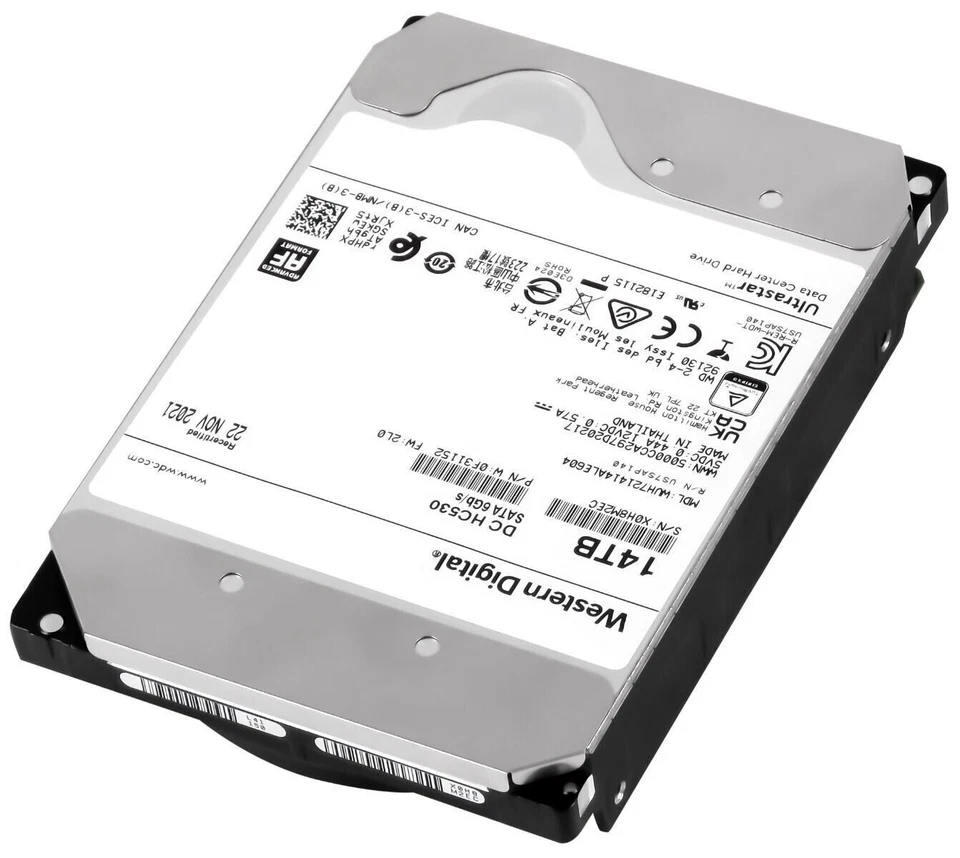 FESTPLATTE 14TB WD ULTRASTAR WUH721414ALE604 7200U/min 512MB SATA III 3.5'' Zoll - Bild 4 von 4
