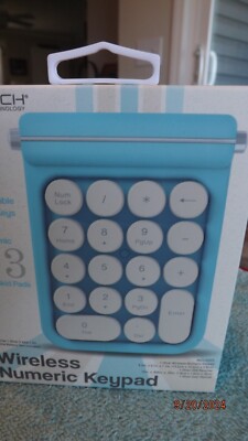 Blue Wireless Numeric Keypad--NIB