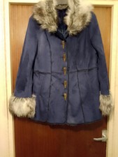 Women's  Mauve Centigrade Shearling Coat Toggle Closure  Qvc  Size Medium