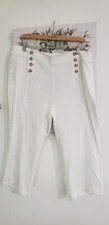 J. Jill Women's Linen Blend Wide Leg Crop Pants W/Stretch White NWT Sz 16 Petite