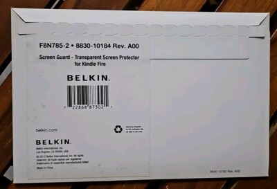 Belkin Screen Guard for Kindle Fire HD 8.9'' Transparent TrueClear 2 Pack NEW