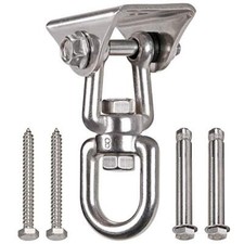 Heavy Duty 360  Swivel Swing Hanger, Stainless Steel Swing Hook for Ceiling W...