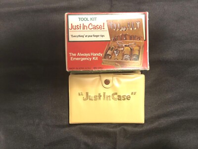 Vintage 1950s Original Box Mini Tool Kit Just In Case Made