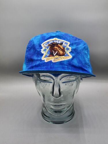Vintage Camel Smooth Character Tye Dye Snapback Trucker Hat Cigarettes Joe Nylon