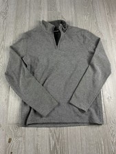 Bonobos Pullover Sweater 1/4 Zip Gray Slim Me...