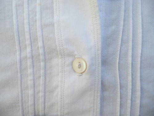 chemisier ancien en coton blanc , boutons nacre ,époque 1900 - Imagen 2 de 8
