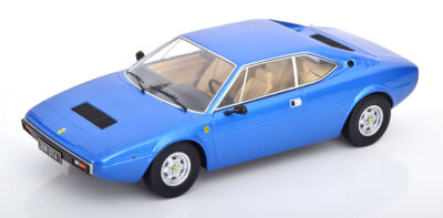 KK Scale 1:18 FERRARI 208 GT4 LIGHT BLUE METALLIC 1975 Modellauto - KKDC181202