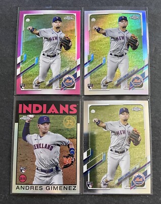 Andres Gimenez 2021 Topps Chrome Rookie Pink Refractor 1986 Insert Mets 4Total