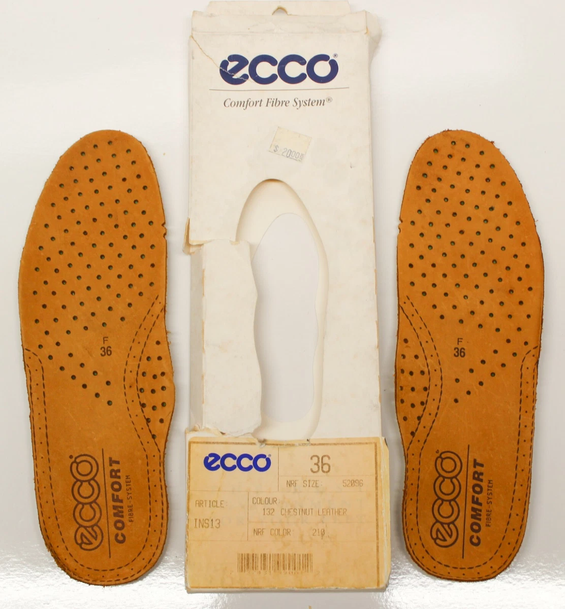 NEW Ecco Comfort Fibre System Insoles Women&#039;s 36 Shoe Inserts Replace | eBay