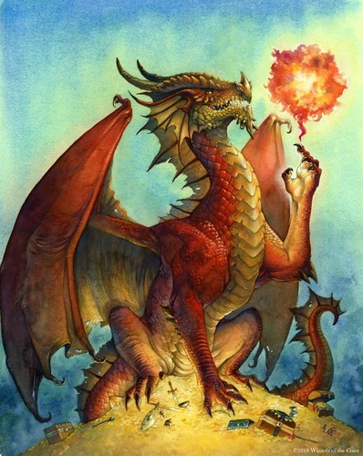 Magic The Gathering Fire Light Up Dungeons Siege MTG Fire Breathing Dragons - Picture 15 of 15