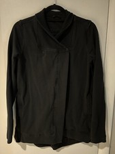Lululemon Black Belle Wrap Jacket Size 4 Asymmetrical Snap Button Pockets
