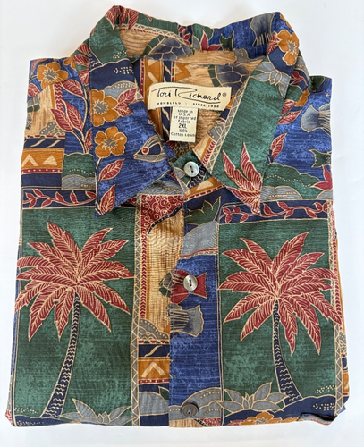 Tori Richard Hawaiian Shirt Mens 2XL 100% Cotton Lawn Made in USA