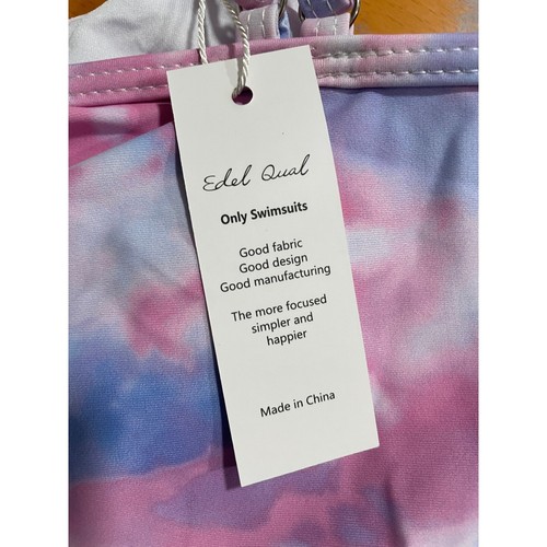 Watercolor Tie Dye Tankini Swimsuit High Waisted Ruched Two Piece Bathing Suit S - Foto 6 di 12