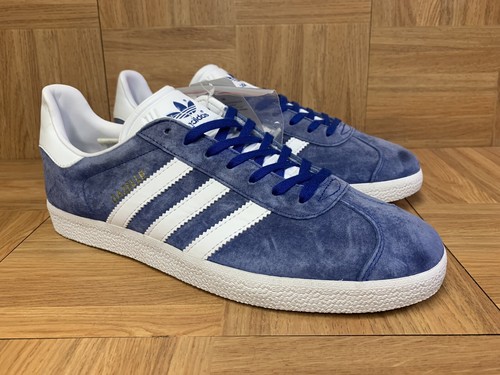 RARE Adidas Gazelle Royal Blue White Sz 