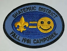 Shatemuc District Fall Camporee Patch 1981  Boy Scout CC1