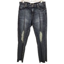Kut From The Kloth  NEW Reese 5-Pocket Distressed Ankle Straight Leg Jeans 12