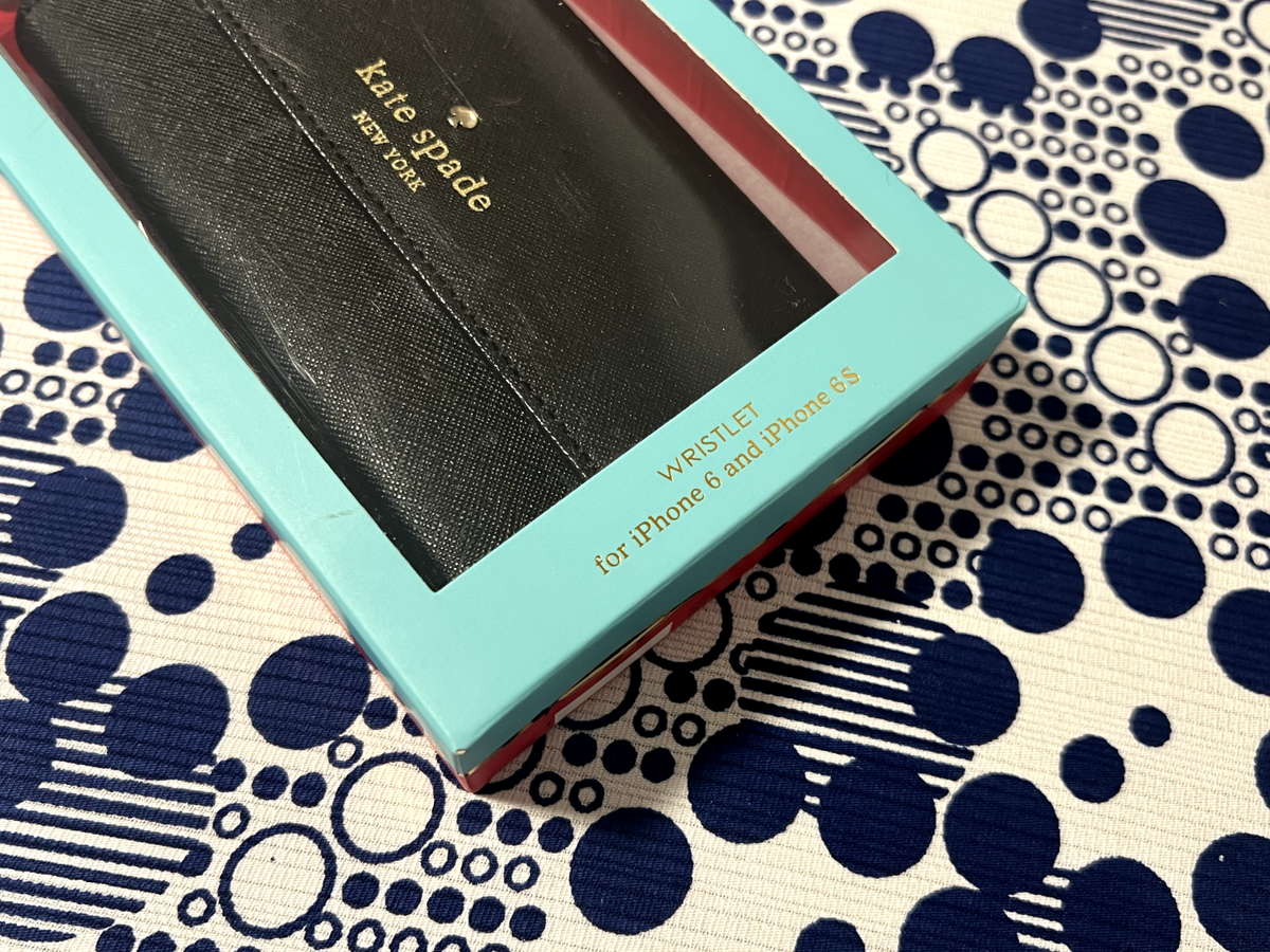iPhone Pocket by -ショート-マングリン NEW Kate Spade Leather New York Black Wristlet Case Iphone 6
