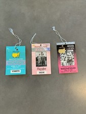RARE LOT of 3 Tiger Woods MASTERS GOLF Practice Round Ticket Wins PGA 2406