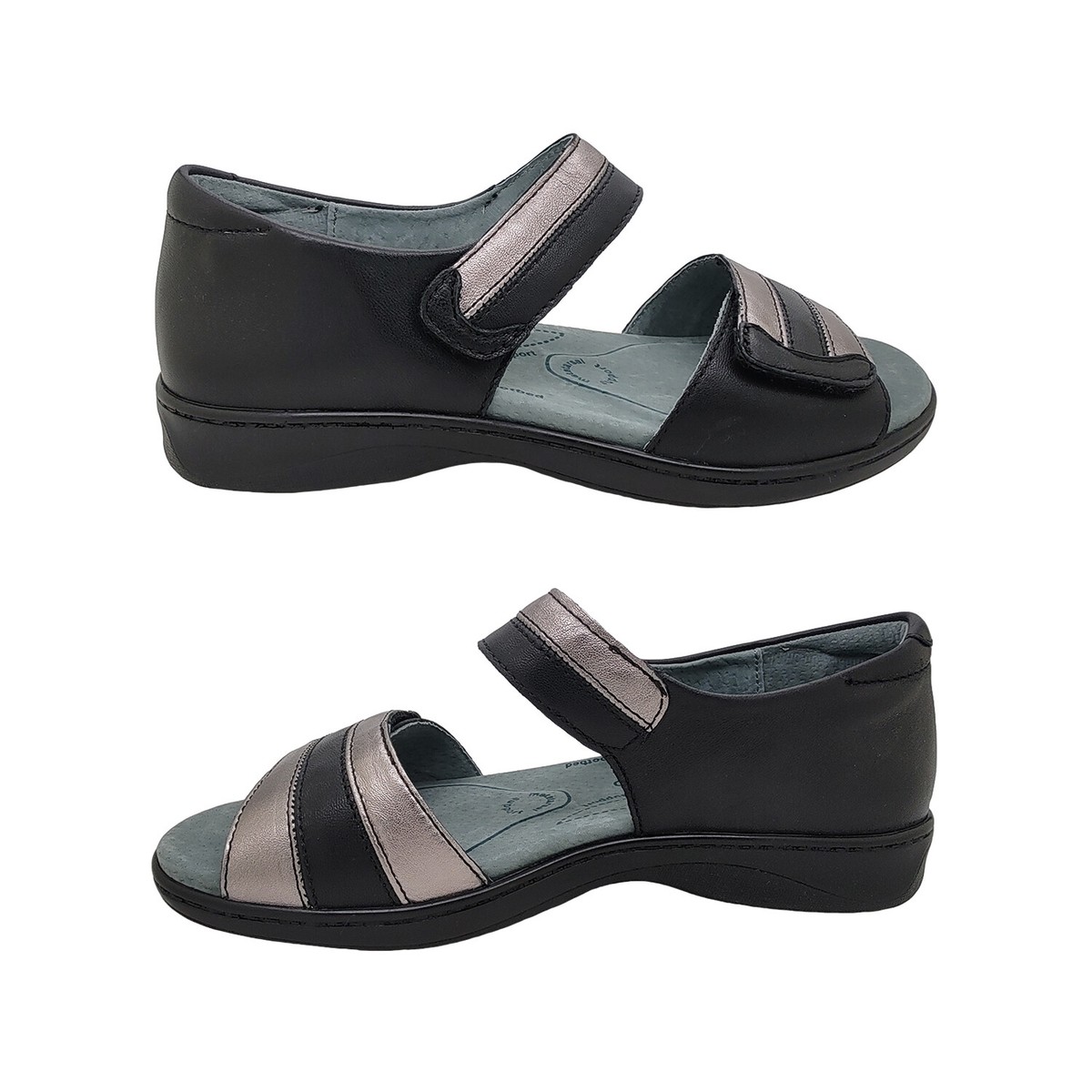 Homyped Dakota Womens Sandals Leather Wide Fit Back In Adjustable