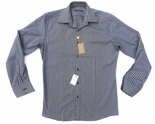 GUCCI Mens Striped Button Down Shirt Sz 