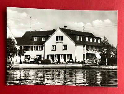 Photo postcard Unterhuldingen on Lake Constance around 1966 Pension Haus am See (82842