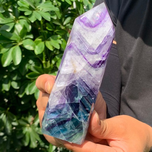 465G Natural colour Fluorite Crystal obelisk crystal wand healing stan - 第 6/15 張圖片