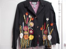 I.....indigo Moon Summer Jacket Beautiful Black Unused S