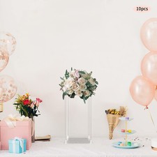 10Pcs Clear Flower Stands Acrylic Flower Stand Flower Vases for Centerpieces
