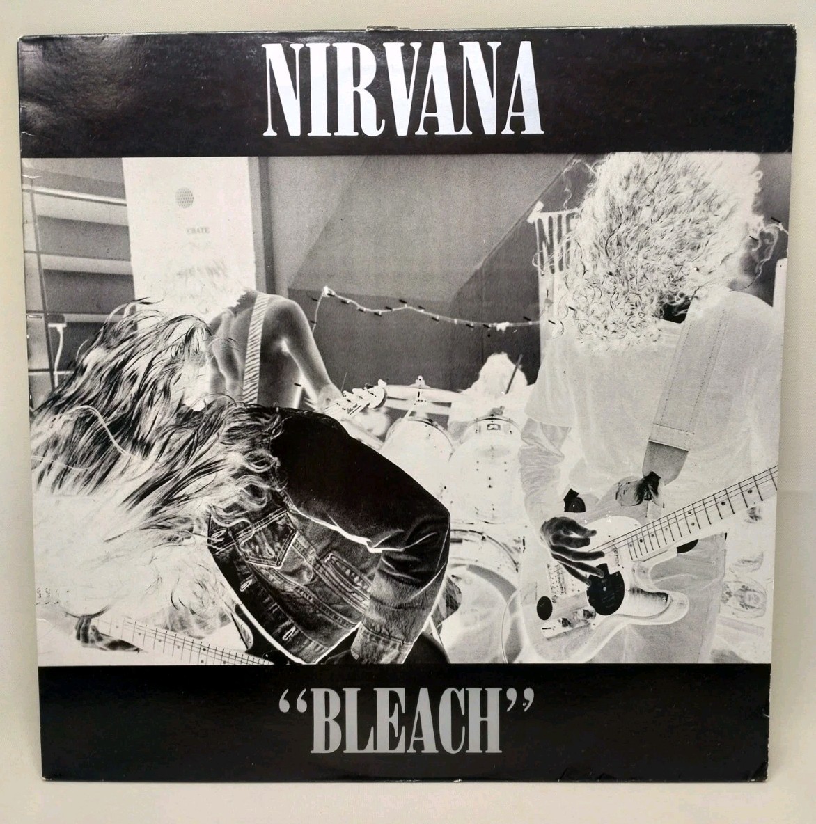 Nirvana Bleach Tupelo LP RARE UK 1st Press Original White Vinyl