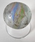 Antique German Latticino Multi Color Swirl Glass Marble +1" — photo 9