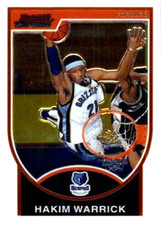 2007-08 Bowman Chrome #96 Hakim Warrick Memphis Grizzlies