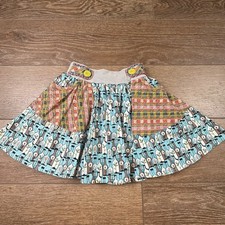 Matilda Jane Girls Boho Mixed Material Twirl Skirt Size 6 Back to School, Fall