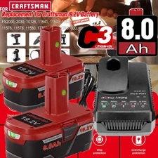 2Pack for Craftsman 19.2V Lithium XCP 8.0Ah Battery C3 DieHard 11375 / Charger