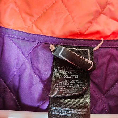 The North Face Thermoball Jacket Womens Size: XL Quilted Puffer Orange Full Zip - Picture 3 of 4