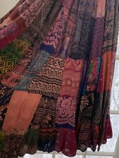 Vintage 90s Women s Custom-made Gypsy Maxi Skirt Patchwork Art