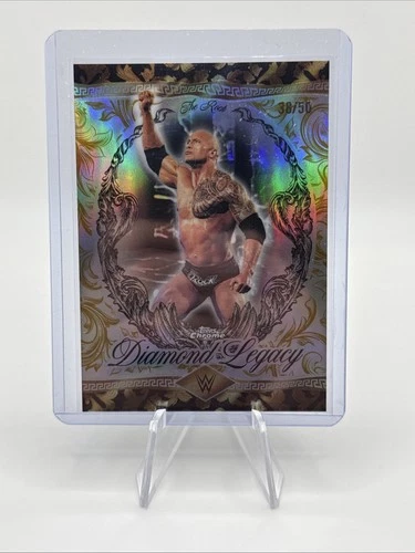 2026 Topps Chrome WWE The Rock #RDL-23 Diamond Legacy Gold /50 Legends