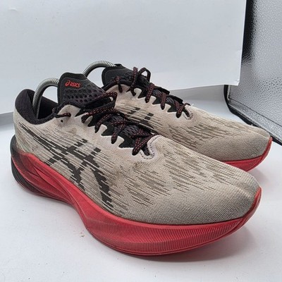 Asics Novablast 3 Mens Size 9 Running Shoes Black Red Lightweight Sneakers