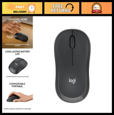 Compact Silent Bluetooth Wireless Mouse - Ergonomic, Wireless, Graphite Color
