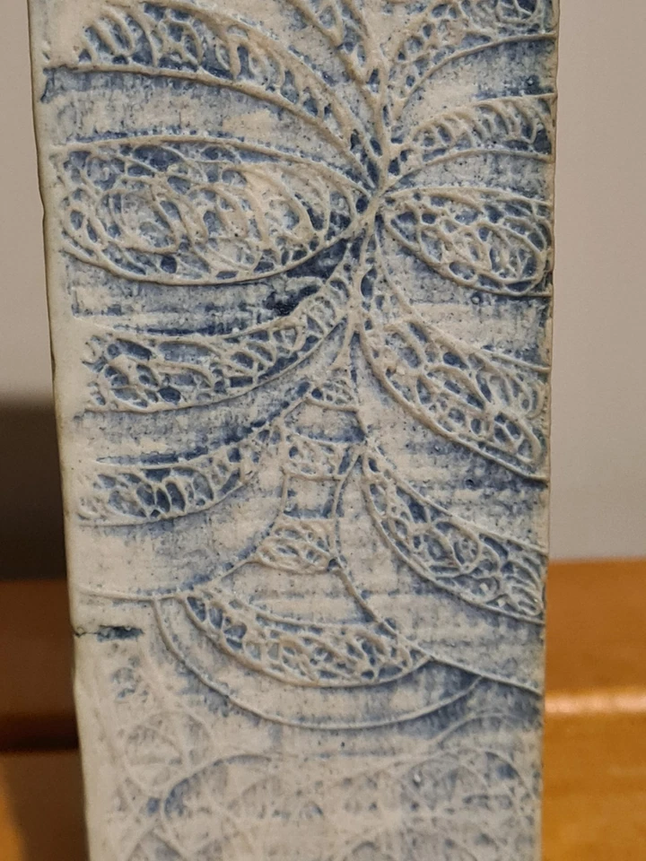 Carn Cornish Art Pottery Vase - brutalist abstract stepped design J Beusmans - Image 4 of 4