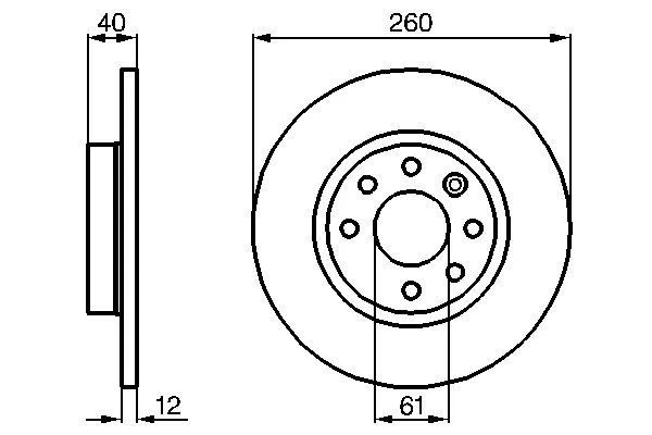 2x BRAKE DISC 0 986 478 386 FOR VOLVO B 18 U 1.8L B18EP/18KP/18K/18KD 1.7L 4cyl - Image 3 of 4