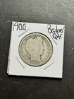 1900 P Barber Silver Quarter Good Better Date U.S. 25c Type Coin (Raw18310)