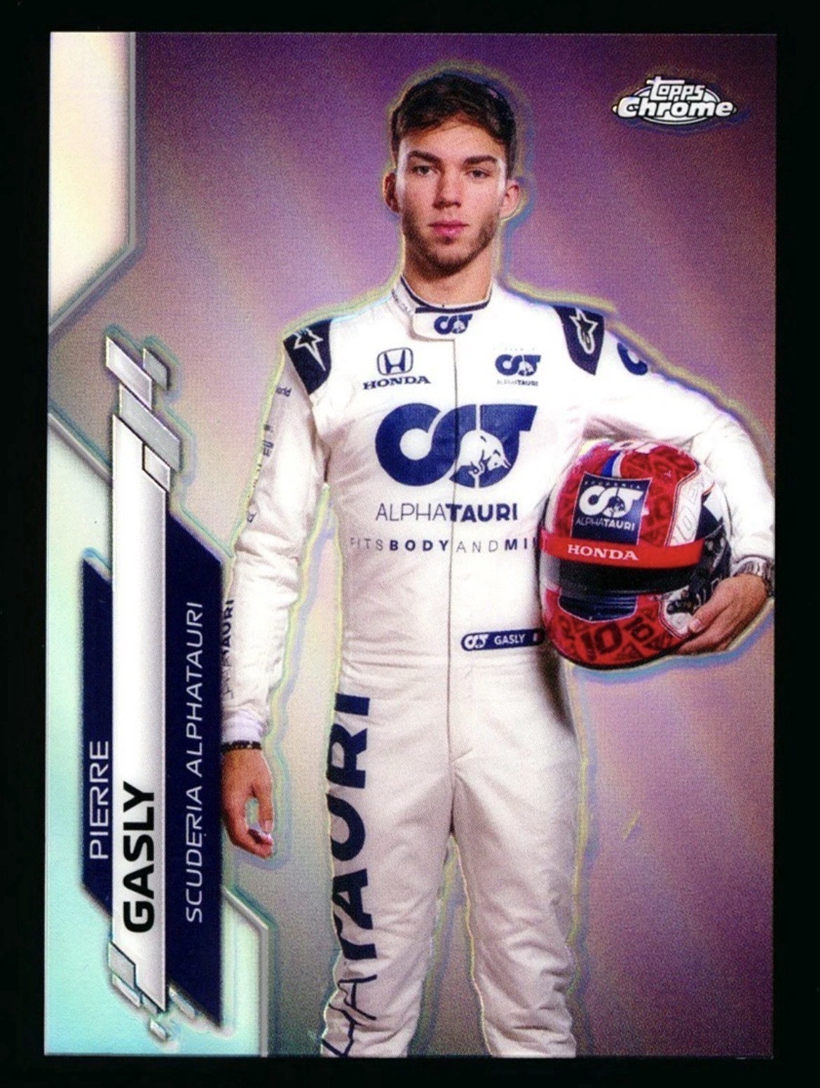 2020 TOPPS CHROME F1 FORMULA ONE #11 PIERRE GASLY RC REFRACTOR ROOKIE PORTRAIT!
