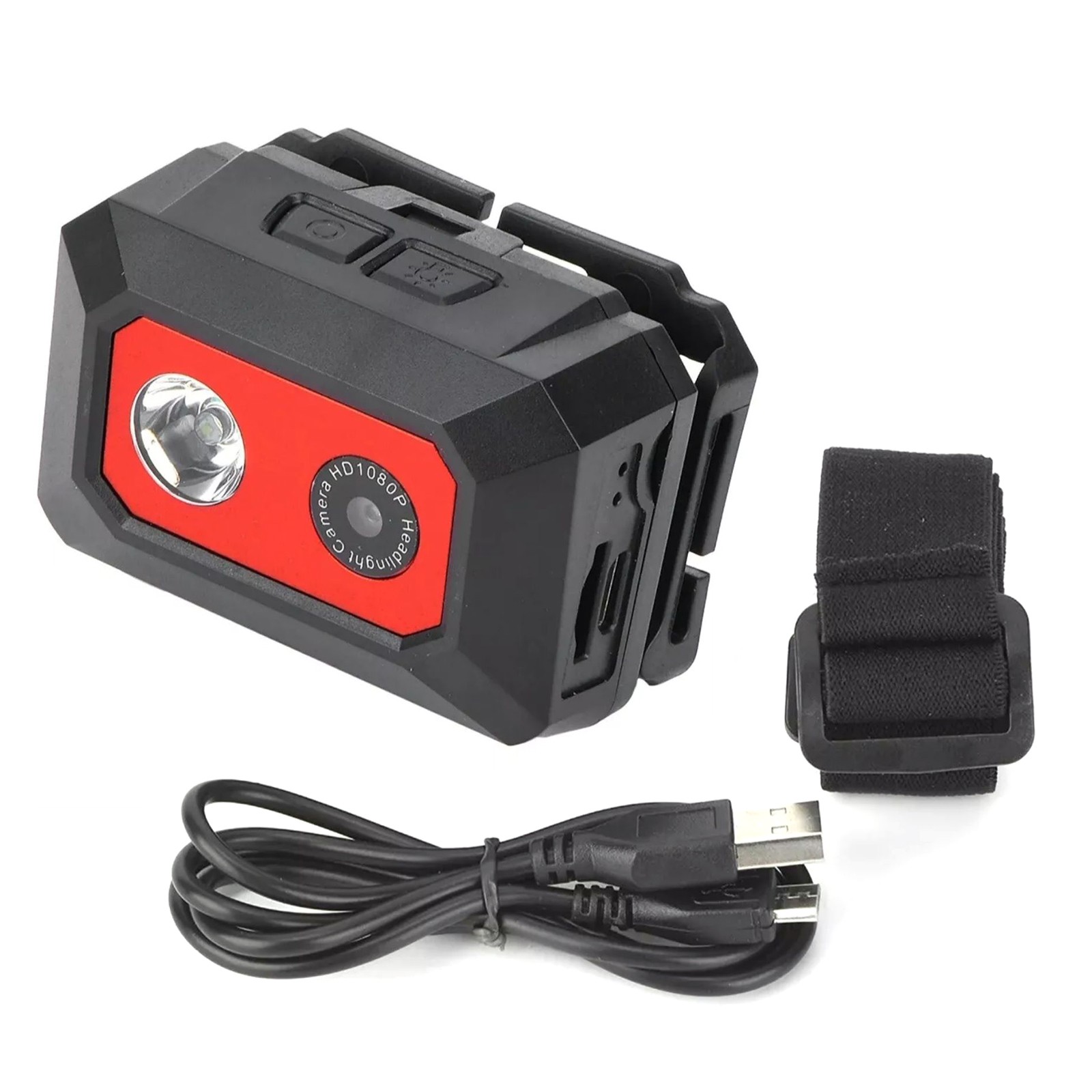 Portable Head-Mounted Camera W/LED Headlamp 1.3MP HD 1080P Sport Camcorder