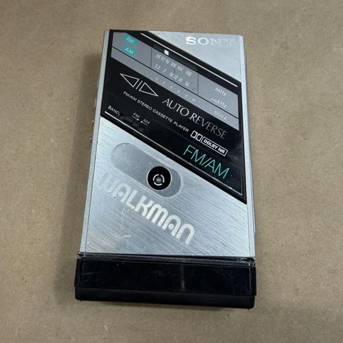Vintage Sony WM-F100II Walkman Silver FM/AM Cassette Player Auto Reverse Parts