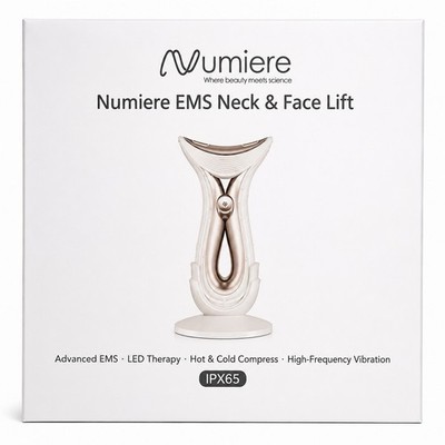 Numiere EMS Neck Face Lift Device LED Hot Cold Facial Massager New Sealed