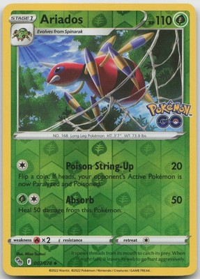 Pokemon Ariados 007/078 UC Pokemon GO Reverse Holo MP