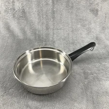 Vintage Amway Queen Sauce Pan 8 Inch Skillet Multi-Ply 18/8 Stainless NO LID USA